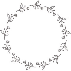 Flower frame leaf circle