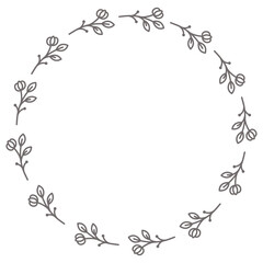 Flower frame leaf circle
