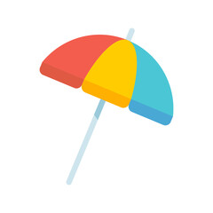 colorful beach umbrellas For protection from summer beach heat.