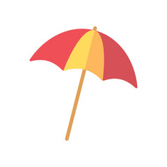 colorful beach umbrellas For protection from summer beach heat.