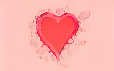 VALENTINES DAY HEART WALLPAPER HAND DRAWING