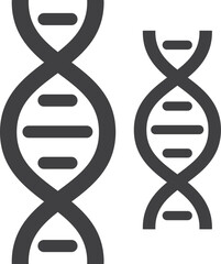 Dna helix icon. Gene sign. Black biology symbol
