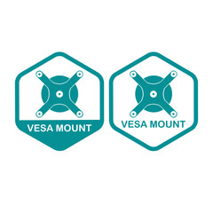 Vesa mountable logo badge design.