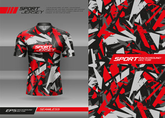 Sports t-shirt jersey abstract texture design for sublimation, football, racing, gaming, motocross, cycling