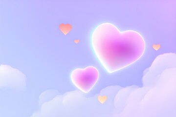 Plakat Abstract heart-shaped Valentine's Day background 