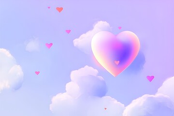 Fototapeta na wymiar Abstract heart-shaped Valentine's Day background 
