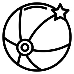 Naklejka premium beach ball line 