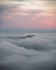 Sunset with cloud inversion 