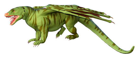 Obraz premium 3D Rendering Fairy Tale Dragon on White