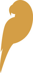 Parrot bird abstract silhouette design flat icon