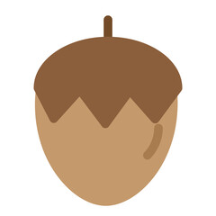 Hazelnut Flat Icon