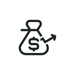 Trend business icon isolated on white background