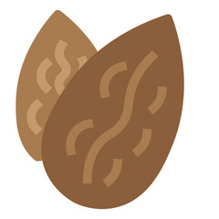 Almonds Flat Icon
