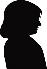 a girl head silhouette vector