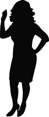 a woman body silhouette vector