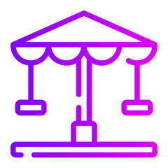 spinning swing gradient icon