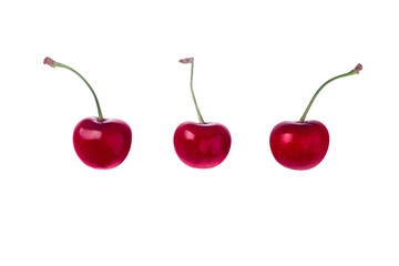 Cherry isolated. Cherry on transparent background.