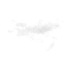 single white cloud with transparent background	
