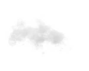 single white cloud with transparent background	

