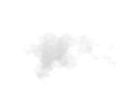 single white cloud with transparent background	
