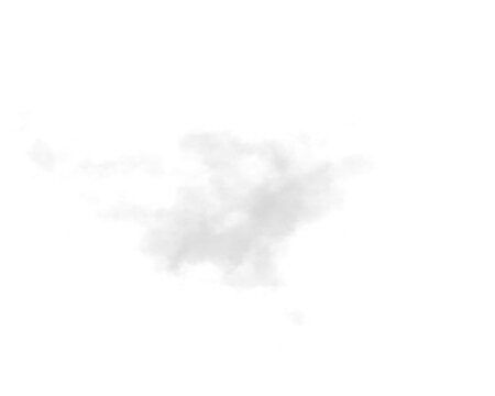single white cloud with transparent background	
