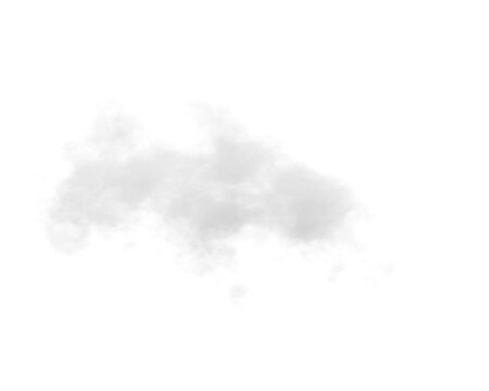 single white cloud with transparent background	
