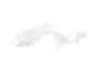 single white cloud with transparent background	
