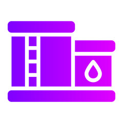 oil tank gradient icon