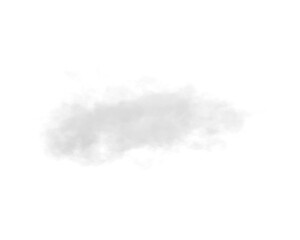 single white cloud with transparent background	
