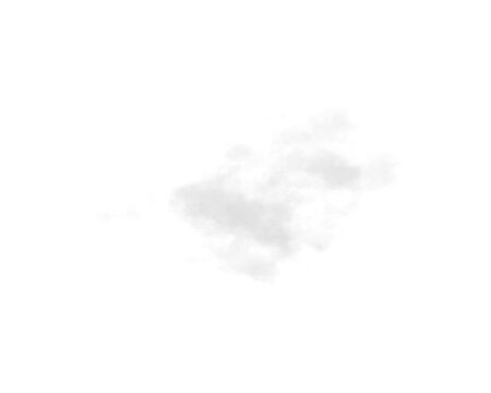 single white cloud with transparent background	
