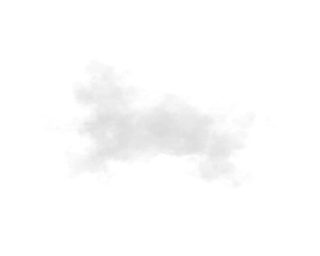 single white cloud with transparent background	
