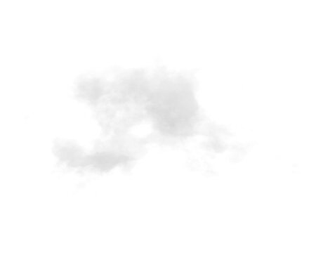 single white cloud with transparent background	
