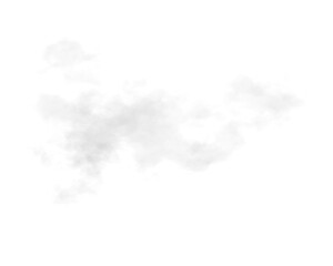 single white cloud with transparent background	
