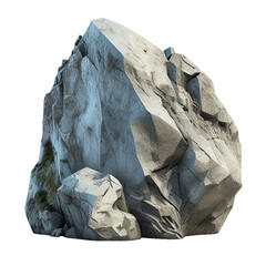steady rock isolated on transparent background cutout