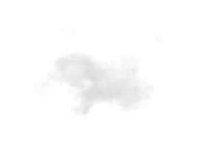 single white cloud with transparent background	
