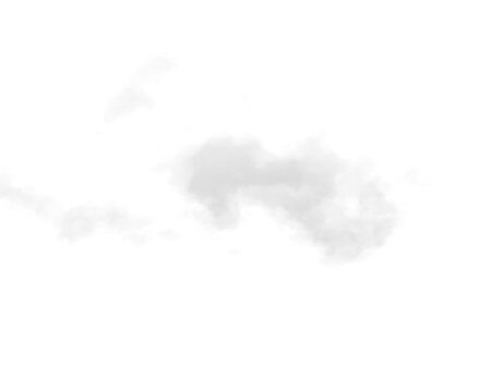 single white cloud with transparent background	
