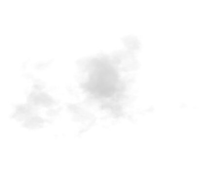 single white cloud with transparent background	
