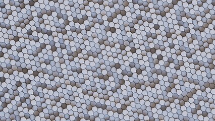 3D Futuristic hexagonal background Abstract geometric grid pattern