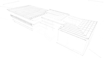 Architectural sketch of a building