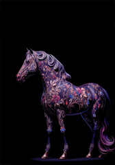  horse luxury full body studio lights , Generative AI,