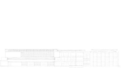Architectural sketch of a building