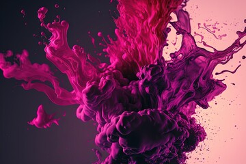 acrylic ink in water background color explode Generative AI