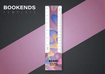 abstract bookmark design. Vector abstract bookmark template. Vector design for books. - obrazy, fototapety, plakaty
