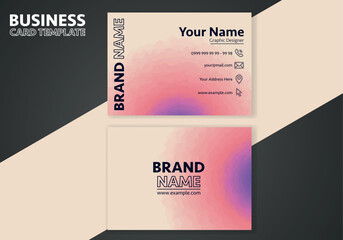 Modern abstract business card template with two side design template.