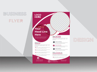 Fototapeta premium Modern and creative business flyer design template 