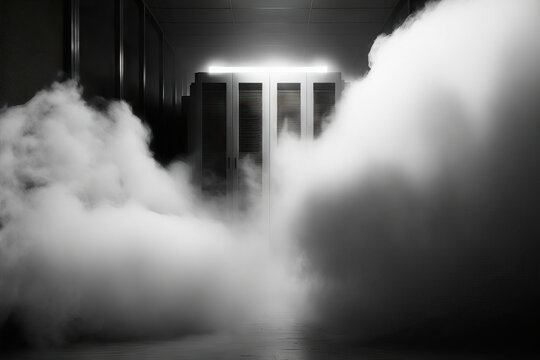 AI image of smoke in building
