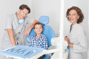 Obraz premium Little patient in dental clinic
