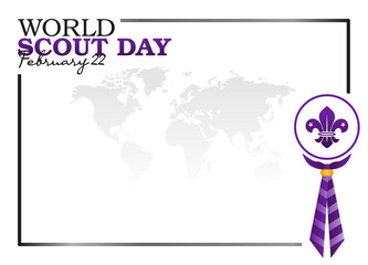 vector graphic of world scout day good for world scout day celebration. flat design. flyer design.flat illustration.