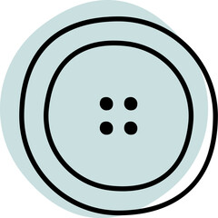 Clothing Buttons line icon art