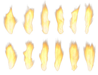 Candle Flame  isolated transparent background drawing
